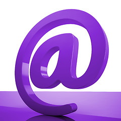 Image showing At Sign Means Online Mailing Communication Icon