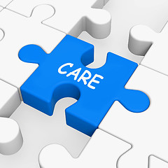 Image showing Care Puzzle Means Concerned Careful Or Caring