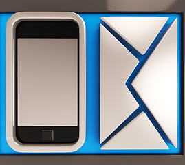 Image showing Envelope And Smartphone Showing Mobile s