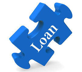 Image showing Loan Puzzle Shows Bank Lending Mortgage Or Loaning\r