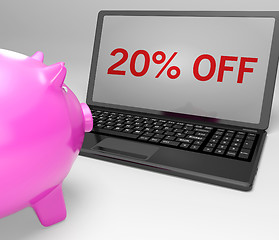 Image showing Twenty Percent Off On Notebook Shows Sales