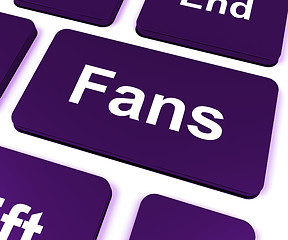 Image showing Fans Key Shows Follower Or Internet Fan