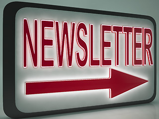 Image showing Newsletter Sign Shows Online News