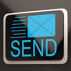 Image showing Send Envelope Shows Email Message Inbox Online