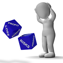 Image showing Profit And Loss Dice Shows Returns For Business