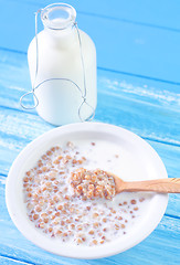Image showing buckwheat with milk