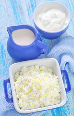 Image showing sour cream, cottage and milk