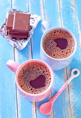 Image showing cocoa drink and chocolate