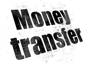 Image showing Currency concept: Money Transfer on Digital background