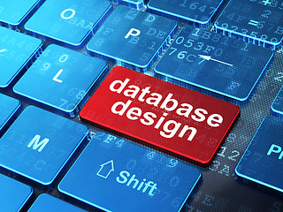 Image showing Software concept: Database Design on computer keyboard background