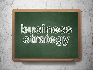 Image showing Finance concept: Business Strategy on chalkboard background