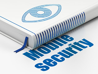 Image showing Security concept: book Eye, Mobile Security on white background