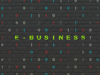 Image showing Finance concept: E-business on wall background