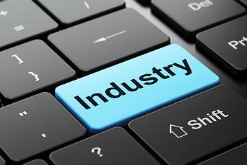 Image showing Finance concept: Industry on computer keyboard background