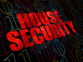 Image showing Safety concept: House Security on Digital background