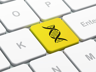 Image showing Science concept: DNA on computer keyboard background