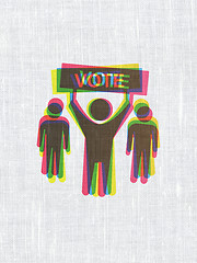 Image showing Politics concept: Election Campaign on fabric texture background