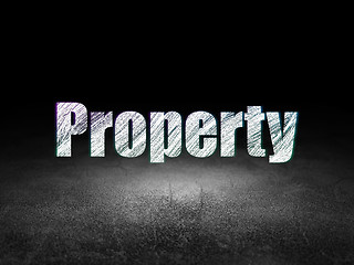 Image showing Finance concept: Property in grunge dark room
