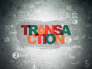 Image showing Banking concept: Transaction on Digital Paper background