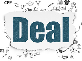 Image showing Business concept: Deal on Torn Paper background