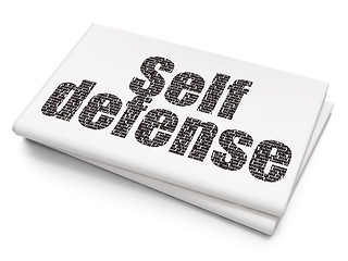 Image showing Security concept: Self Defense on Blank Newspaper background