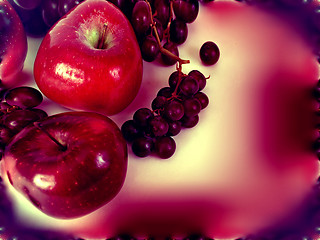 Image showing Acid Apples and grapes