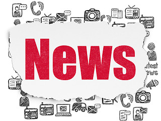 Image showing News concept: News on Torn Paper background