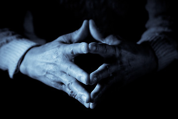 Image showing Senior hands