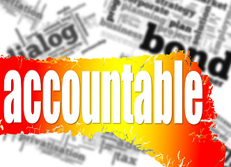 Image showing Word cloud with accountable word