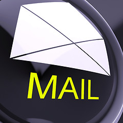 Image showing Mail Envelope Shows Sending And Receiving Message Or Goods