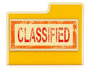 Image showing Classified File Shows Private Documents Or Papers