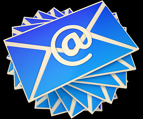 Image showing Envelope Shows E-mail Online To Communicate Information