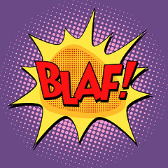 Image showing blaf comic bubble retro text