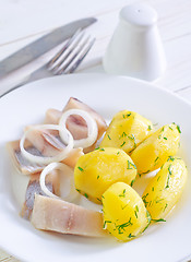 Image showing potato and herring