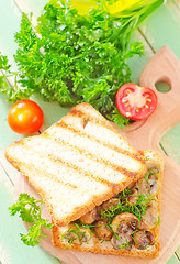 Image showing bread with mushroom