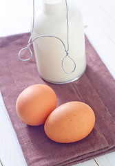 Image showing milk and eggs