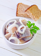 Image showing herring with onion and bread