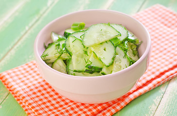 Image showing salad with cucumbers