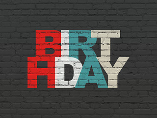 Image showing Entertainment, concept: Birthday on wall background