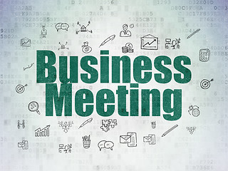 Image showing Business concept: Business Meeting on Digital Paper background