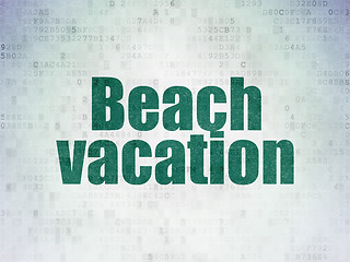 Image showing Tourism concept: Beach Vacation on Digital Paper background