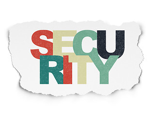 Image showing Security concept: Security on Torn Paper background