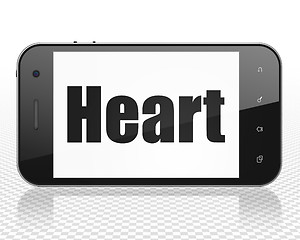 Image showing Medicine concept: Smartphone with Heart on display