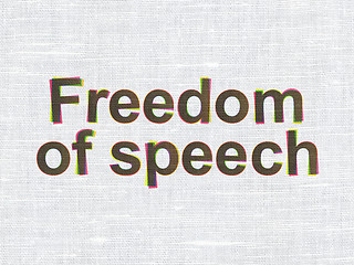 Image showing Politics concept: Freedom Of Speech on fabric texture background