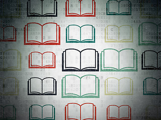 Image showing Science concept: Book icons on Digital Paper background