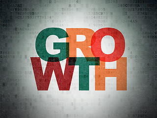 Image showing Business concept: Growth on Digital Paper background