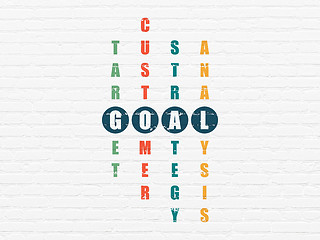 Image showing Advertising concept: Goal in Crossword Puzzle