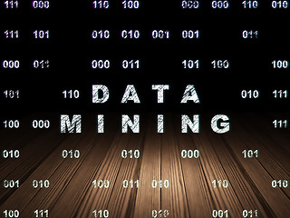 Image showing Data concept: Data Mining in grunge dark room