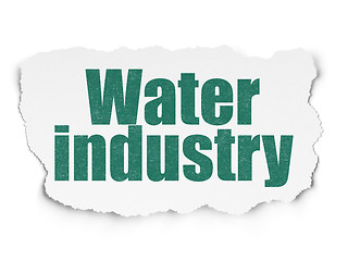 Image showing Industry concept: Water Industry on Torn Paper background