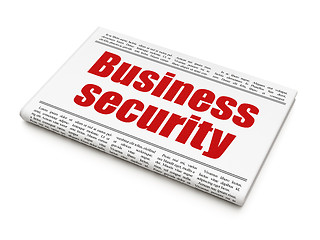 Image showing Safety concept: newspaper headline Business Security